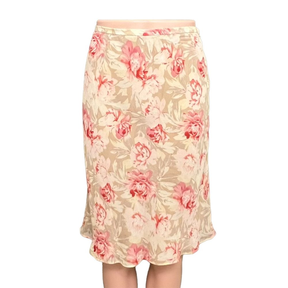 Ann Taylor Feminine Floral Skirt Women Size 6